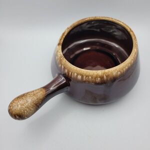 McCoy 7054 Brown Drip Glaze Soup Bowl Mug with Handle Vintage‎ Pottery USA